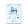Customized "It’s a Boy" Baby Birth Photo Frame