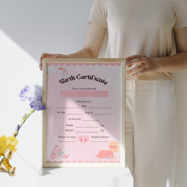 Customized Baby Birth Certificate Keepsake Frame - Image 5